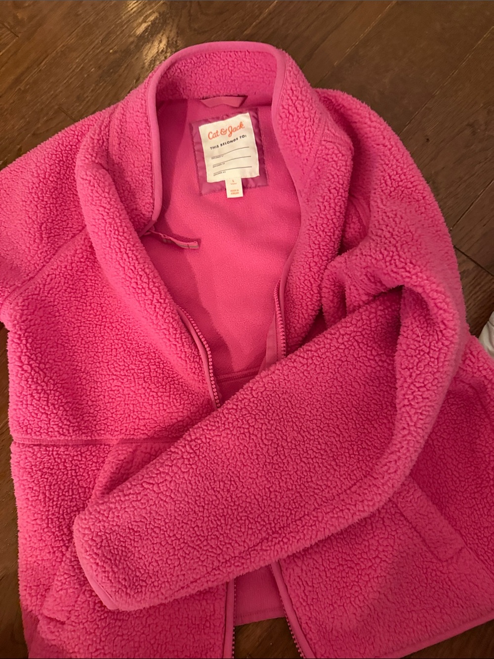Cat & Jack Bright Pink Teddy Sherpa Jacket